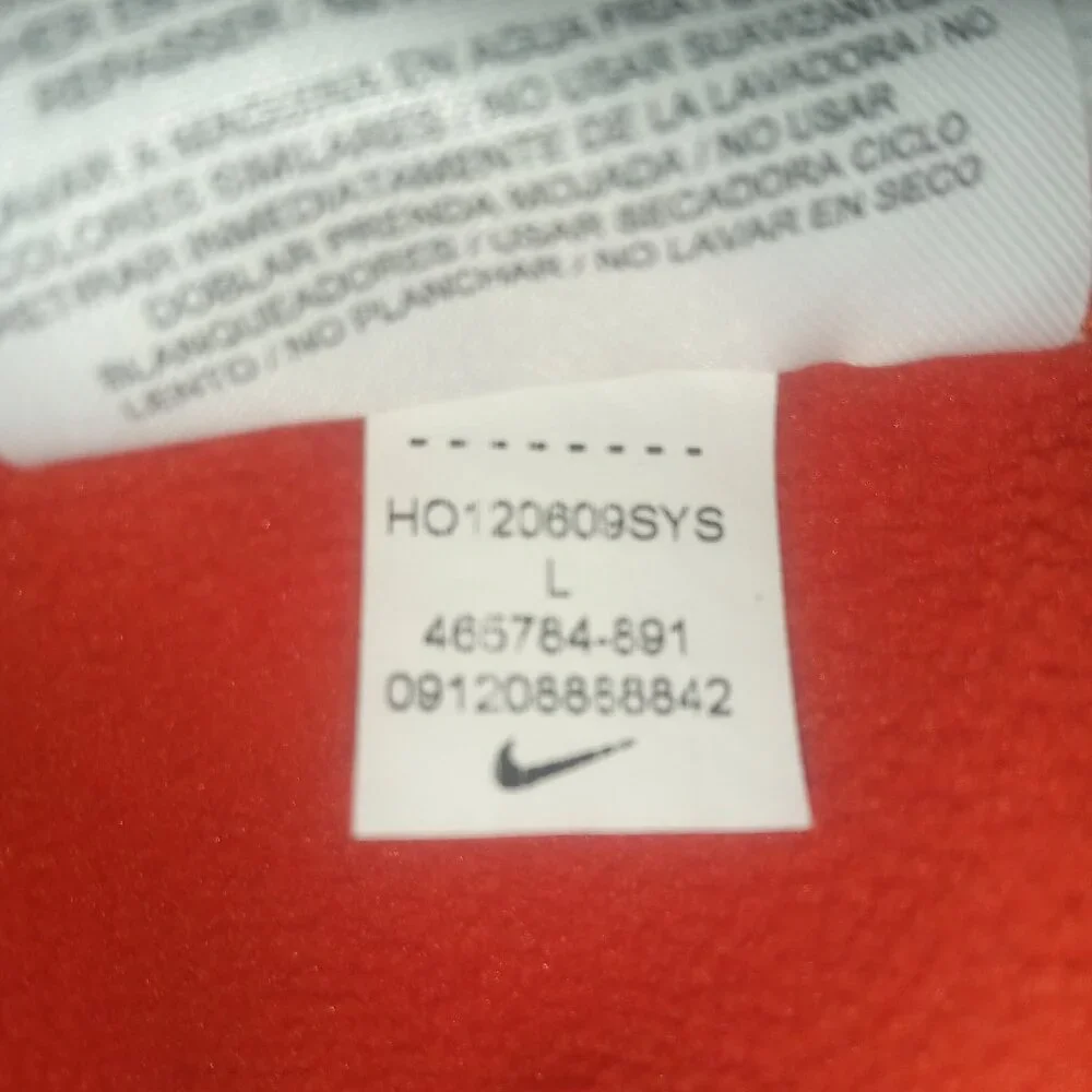 Nike Hoodie Men Size L Therma Fit Pullover Kangaroo Pocket Orange 465784-891